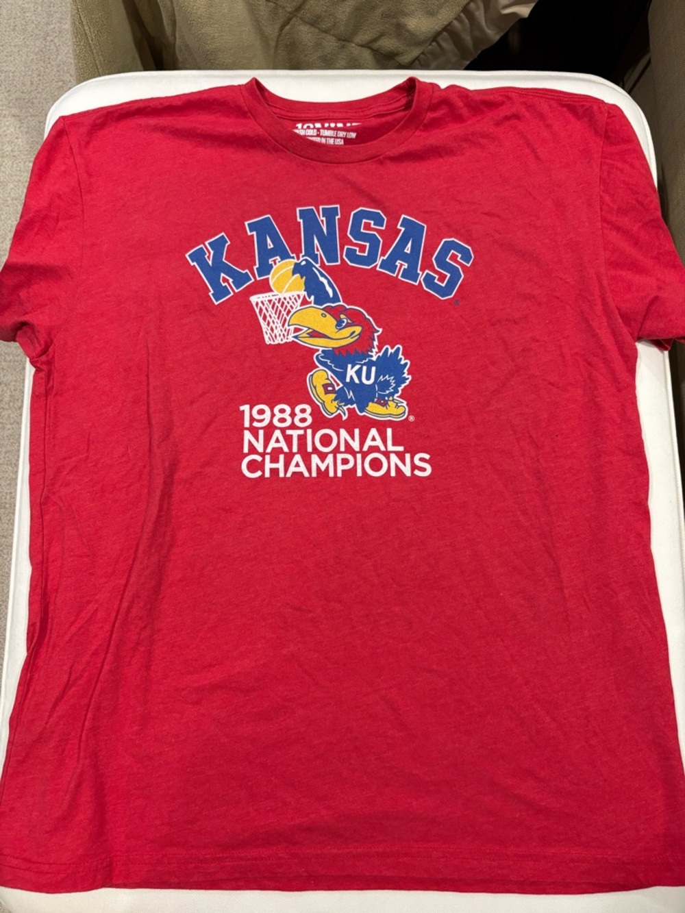 Kansas Jayhawks 1988 National Champions Basketball Shirt Men’s XL